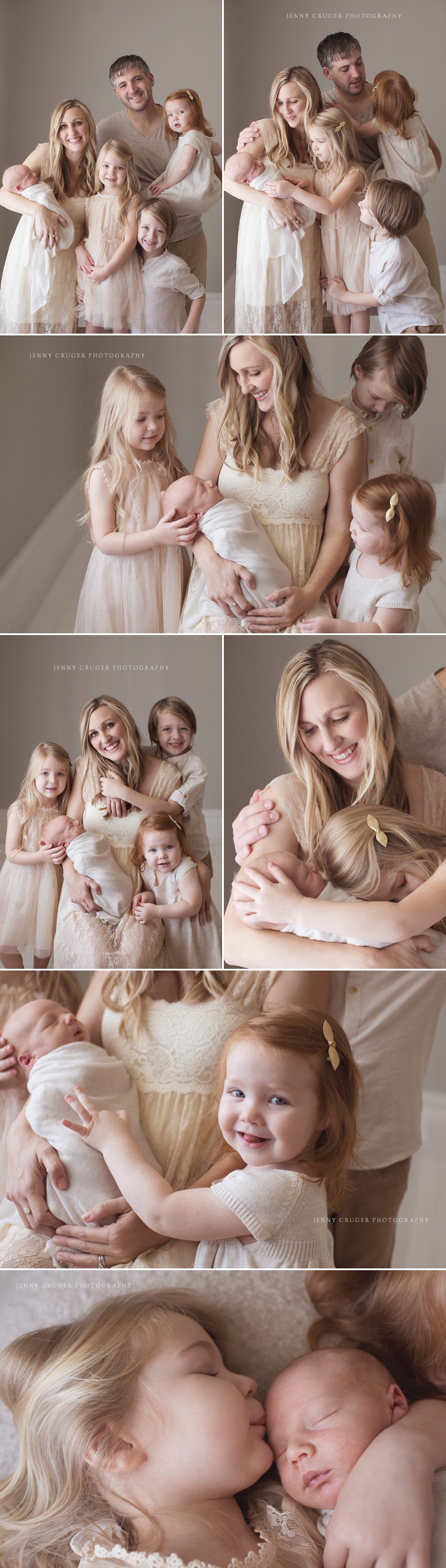 newborn photographer session with siblings