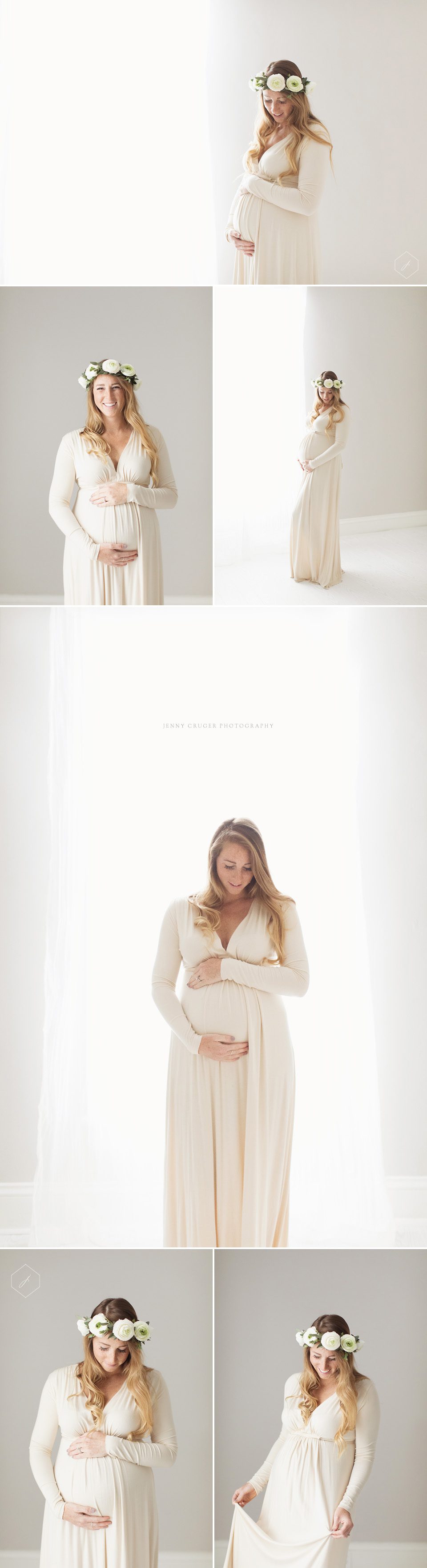 nashville maternity photographers flower crown maternity bright and airy pictures