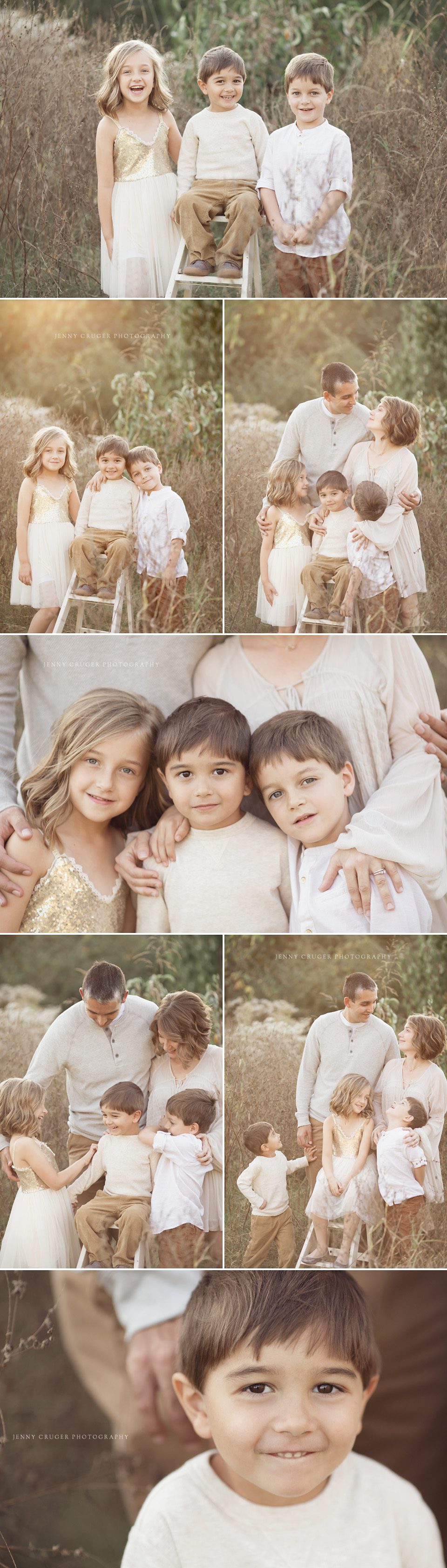 family photographer nashville little kids in golden field