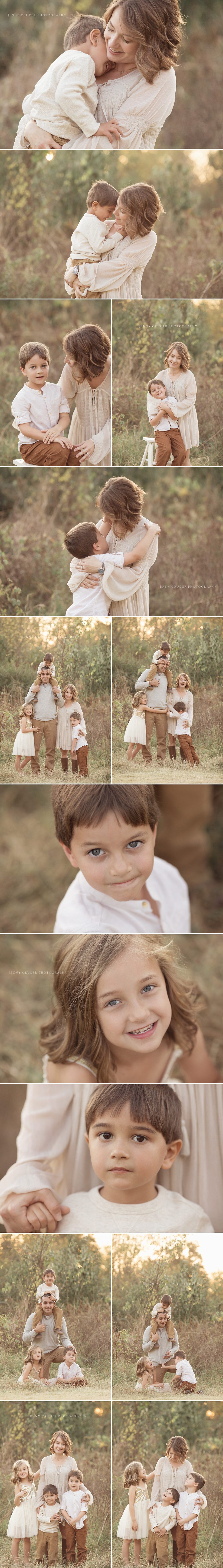 nashville family photography family in golden field