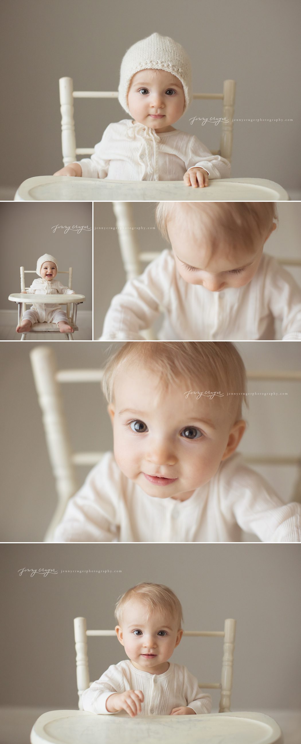nashville baby photographer | baby in white high chair 