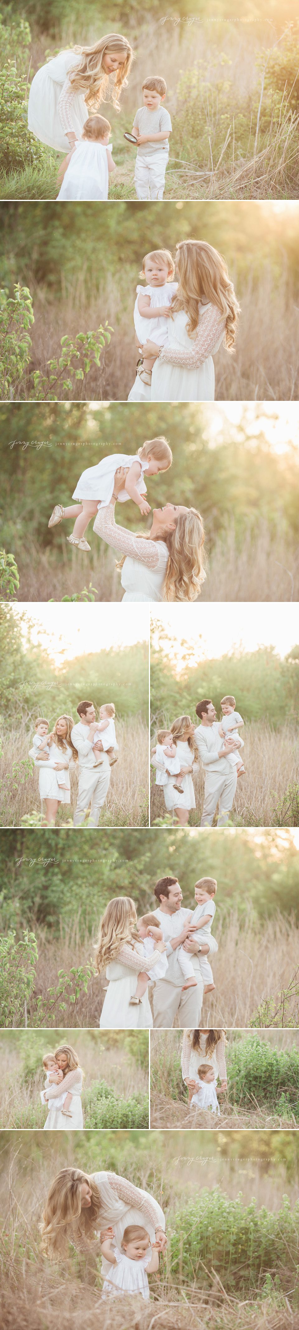 nashville family photography family in golden field