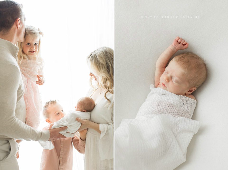 nashville newborn session baby and family newborn pictures in studio 