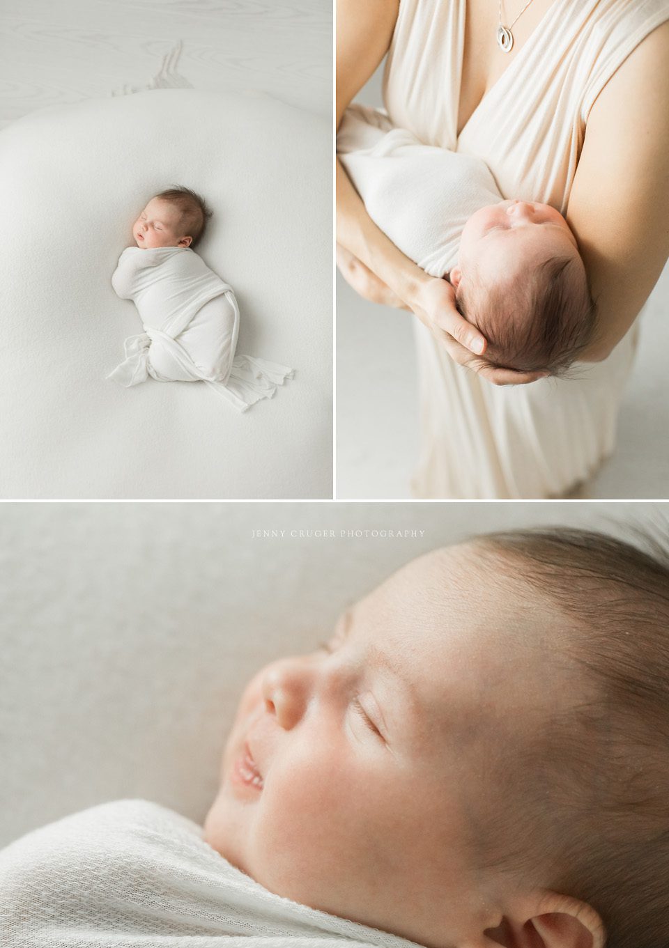 Newborn baby photography in Nashville newborn in natural studio 
