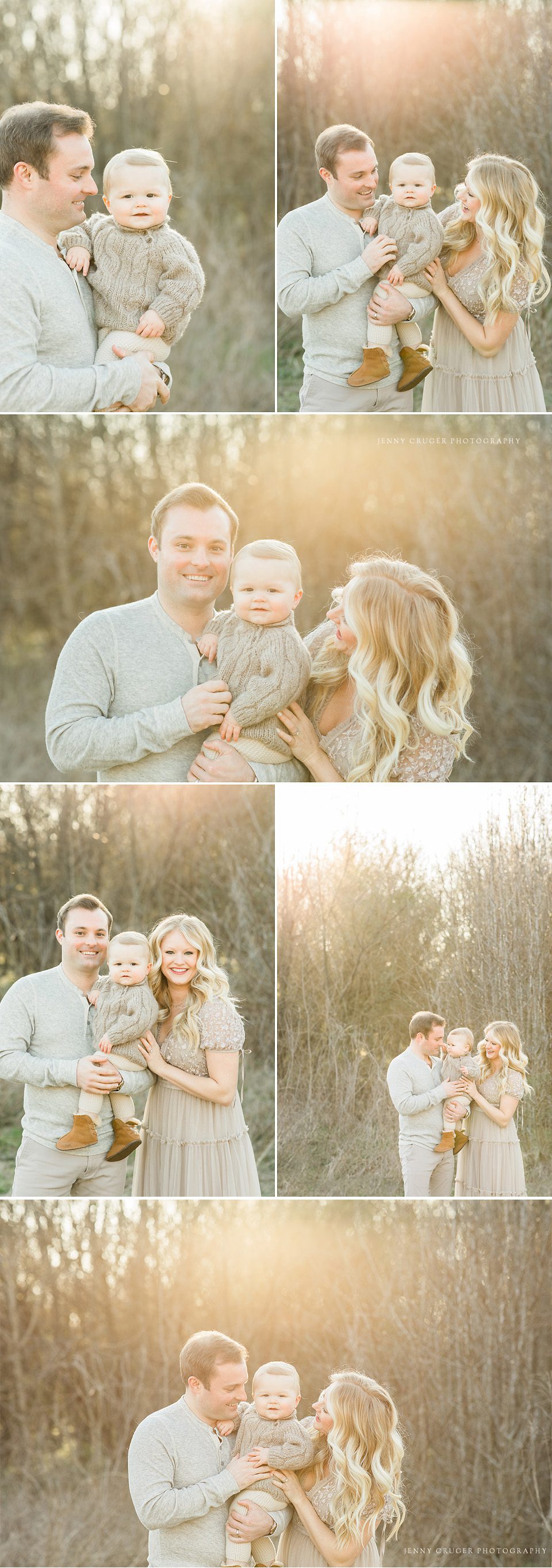 family pictures nashville mom and dad in field with baby 