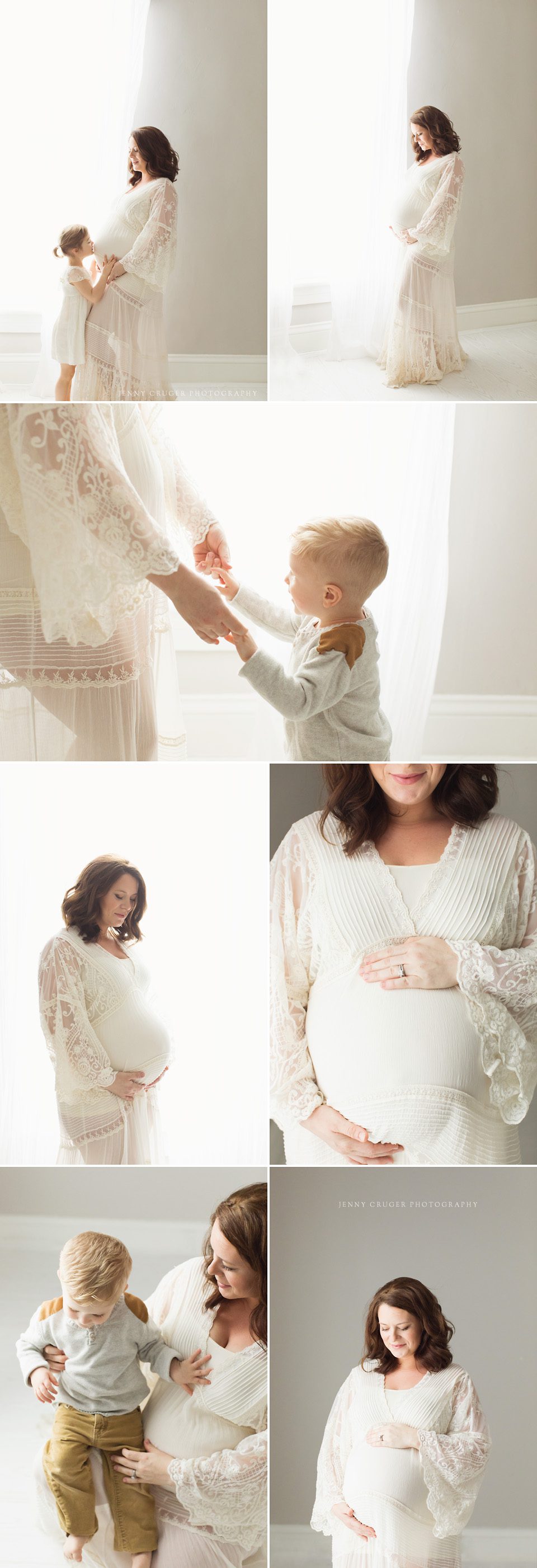nashville maternity photography  in studio maternity session white walls