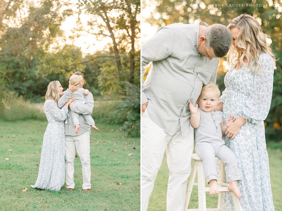 nashville tn family photographer family in field fall sessions