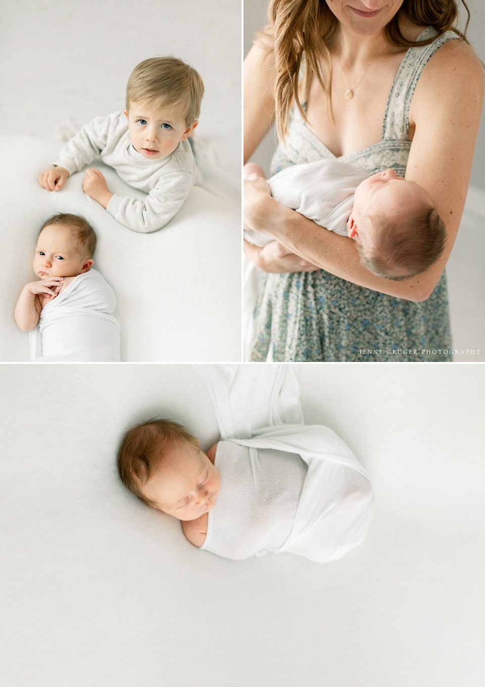 newborn baby wrapped in white blanket nashville newborn photography 