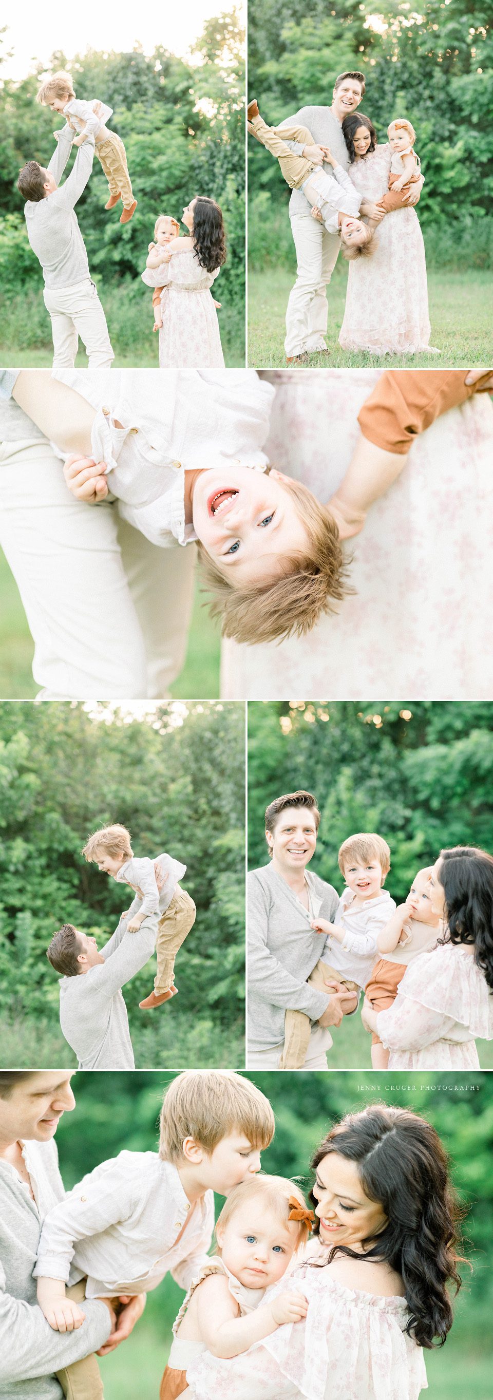 toddler and baby family session in a field nashville family photographer