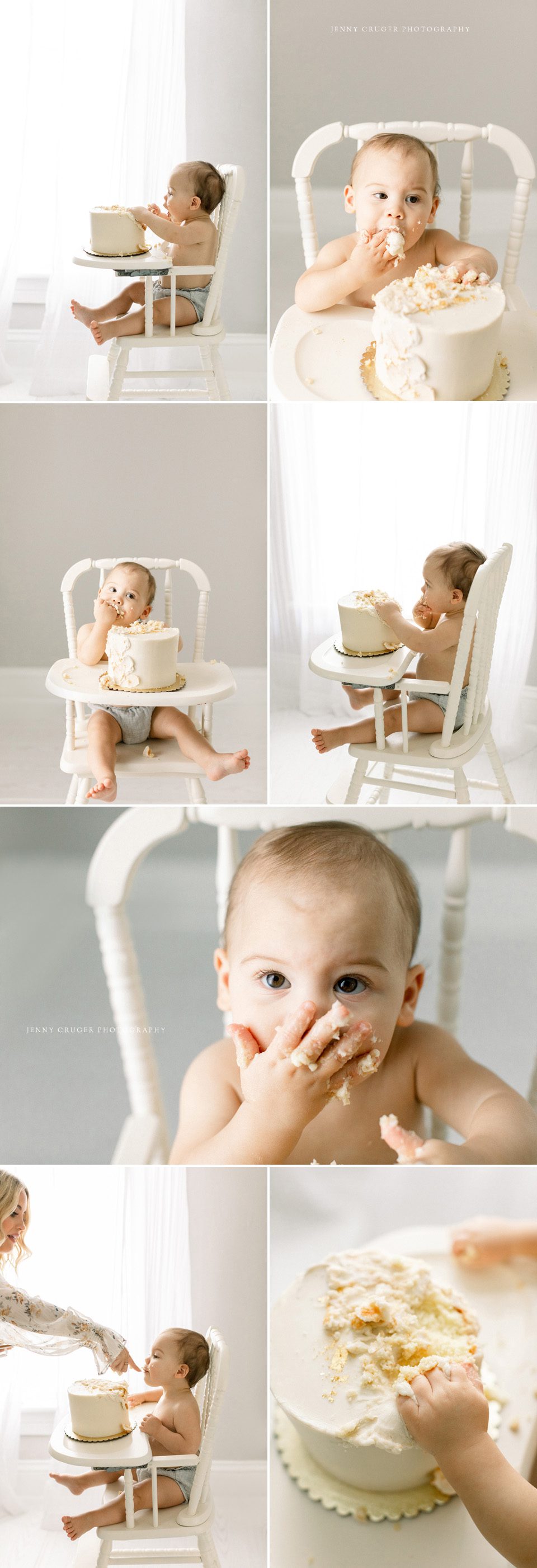 Nashville Cake Smash with simple neutral cake photos