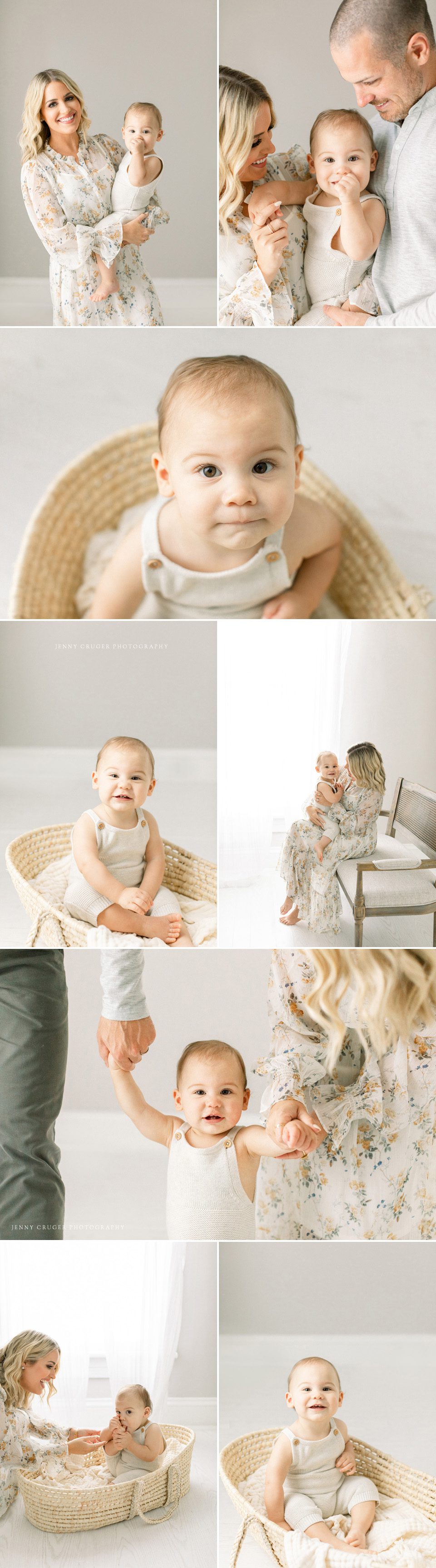 Nashville Family Photographer in studio session with baby