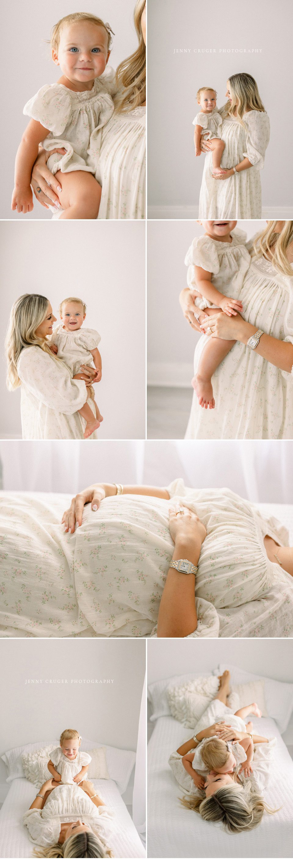 natural and simple studio maternity photos