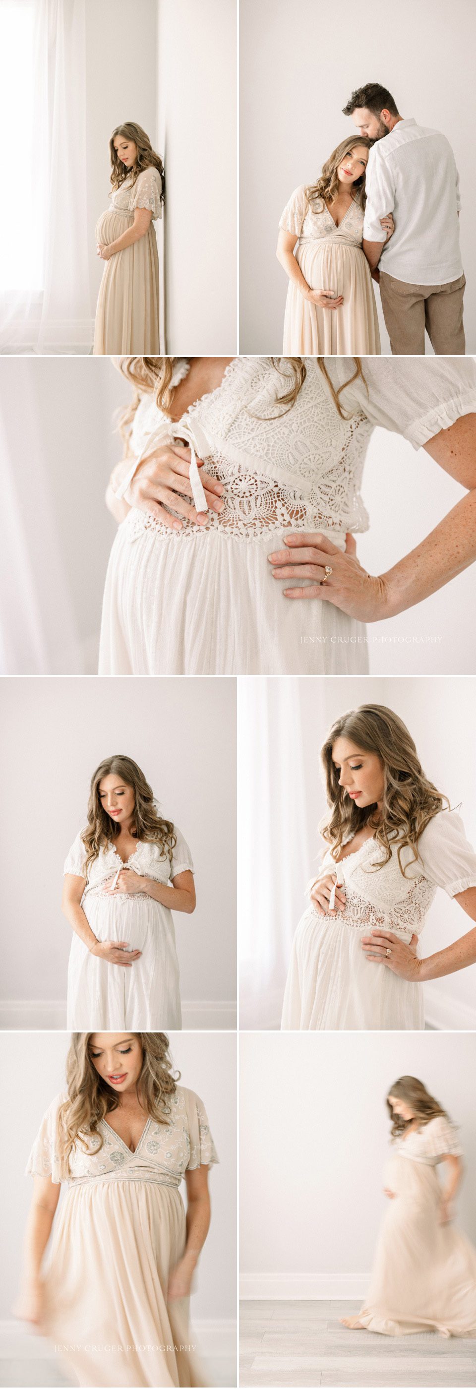 simple maternity session in studio